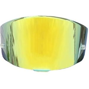 Motorhelm vizier lens, Helmvizier, TTC-schild for KYT TT-cursus Motorhelmvizier Uv-bescherming Windscherm Hoge sterkte Capacetes Accessoires (zwart - alleen for gebruik overdag)(Revo Deep Gold-day Use