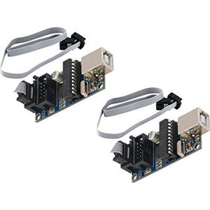 2pcs USBTiny USBtinyISP AVR USB TINY ISP Programmer Bootloader with Programming Cable