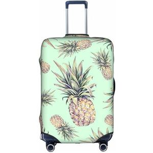 OdDdot Paarse Tie Dye Print Stofdichte Koffer Protector, Anti-Kras Koffer Cover, Reizen Bagage Cover, Ananas Groen, XL