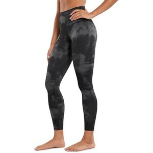 CRZ YOGA Butterluxe Lounge Yoga Legging Met Hoge Taille 25"" - Trainingslegging Sportlegging Voor Dames Boterachtige Zachte Yogabroek Grijze Tie Dye Bloemen M