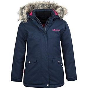 Trollkids Oslo XT Waterdichte winterjas voor meisjes, marineblauw/magenta, 110 cm