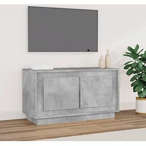 AUUIJKJF Entertainmentcentra en tv-standaards TV-meubel Beton Grijs 80x35x45 cm Engineered Houten Meubels