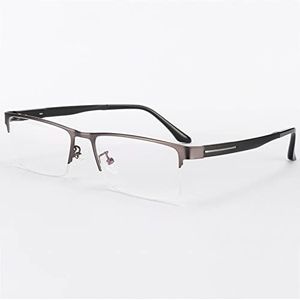 Leesbril, HD Hars Lens Verlichten Oogvermoeidheid Anti-UV Verkleuring In De Zon, UV400 Anti Straling Anti Glare (Color : Grey, Size : +0.25)