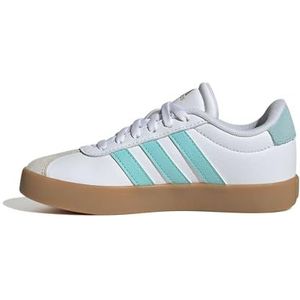 adidas Unisex Kids VL Court 3.0, Wit/Flash Aqua/Alumina, 1.5 Little Kid