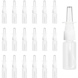 Makoto Nobu 20 stuks neusspuitfles, 10 ml navulbare lege nevelverstuiver, draagbare fijne nevel plastic fles voor neusreiniging en neusverzorging, ideaal voor thuis en op reis