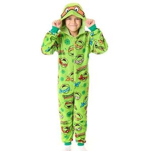 Teenage Mutant Ninja Turtles Mutant Ninja Turtles jongens rompertje | Slaappakje met capuchon en grafische print voor kinderen en verwisselbare maskers | TMNT pyjama-nachtkleding