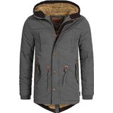 INDICODE JEANS Winterparka 'Barge'  donkerbruin / basaltgrijs / olijfgroen