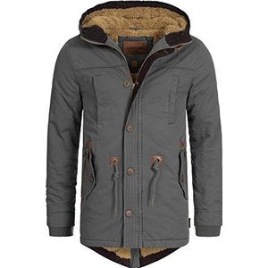 INDICODE JEANS Winterparka 'Barge'  donkerbruin / basaltgrijs / olijfgroen