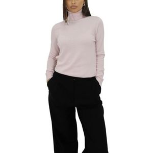 Win's Kasjmir coltrui voor dames, gemaakt in Italië, Lichtroze, L