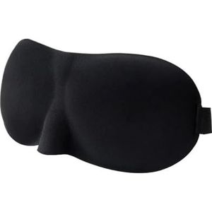 1/2/3/4 STKS Oogmasker voor Slapen 3D Voorgevormde Cup Blinddoek Concave Gegoten Nachtslaap Gezichtsmaskers Blokkeren Licht met Vrouwen Mannen Eyepatch (zwart, 1 ST)