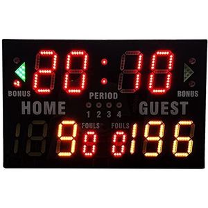 Scorebord met timerklok, Sport Multi-sport Desktop Indoor Draagbaar Elektronisch Scorebord, basketbal Scorebord Digitaal Inclusief Console, Countdown Timer & Score for Games Mooi display met heldere l