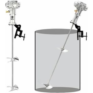 Automatische menger, pneumatische mixer voor verf met plaatstaal aluminiumlegering voor industrieel mengen van verfcoatings voor vaten (Hoja De Acero Inoxidable)