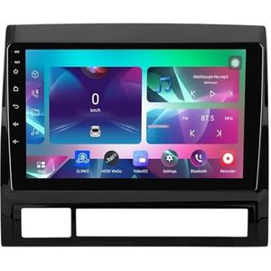 9"" Android 14 Touchscreen Autoradio 2 din met AHD Omgekeerd beeld Bediening op het stuur Bluetooth GPS navigatie Draadloze CarPlay voor Toyota Tacoma Hilux 2005-2013(Q100(1+32G))