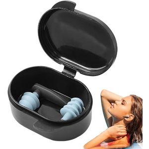 Siliconen oordopjes om mee te zwemmen, 4-laagse surf-oordopjes van siliconen, oordopjes met waterdicht design, eenvoudig te hanteren, voor de douche, het nu