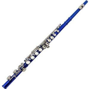 studenten fluit 16-gaats C-sleutel E-sleutel Fluit Met Gesloten Gat Kleur Blauw Paars Cyaan Fluitstudent Beginner Die Muziekinstrument Bespeelt (Color : Royal blue)