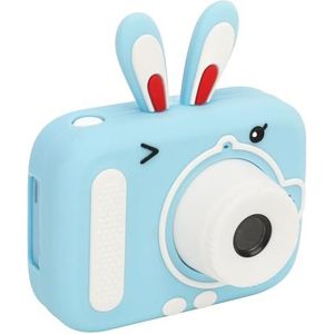 Kindercamera, Selfie-peutercamera met Dubbele Lens, Autofocus, Verschillende Leuke Fotolijsten voor Levensopname (BLUE)