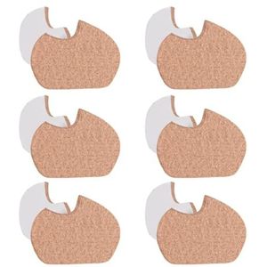 Beschermende zelfklevende middenvoetzolen - ademende eeltkussens, 6 paar voorvoet hoge hak inzetstukken