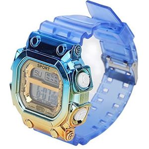 Digitaal horloge, sporthorloge met vierkante wijzerplaat, PU-materiaal voor buitenactiviteiten