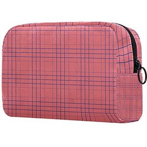 Cosmetische tassen voor vrouwen, roze-blauw patroon zeemeerminschaal reizen cosmetische tassen, multifunctionele draagbare make-uptassen, reizen cosmetische tas organizer voor vrouwen, MultiColor 07,