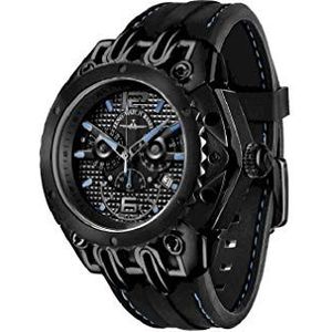 Zeno-Watch herenhorloge - Futura Trend Chronograaf Black&Blue - 4208-5030Q-bk-i14