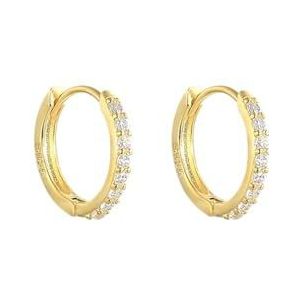 Verschillende stijlen van S925 sterling zilveren oorringen, oorgesp-sieraden, eenvoudige kleur zirkoonoorbellen for mannen en vrouwen(Style:Yellow-white diamond 9MM)