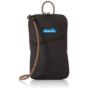 KAVU Essential Case Crossbody Portemonnee met rits en touw riem, Jet zwart, One Size, Essentiële zaak