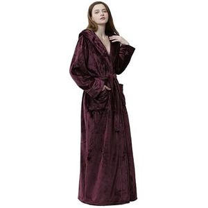 Badjas - Koraal Fleece - Extra Lange Thermische Badjas - Voor Dames en Heren