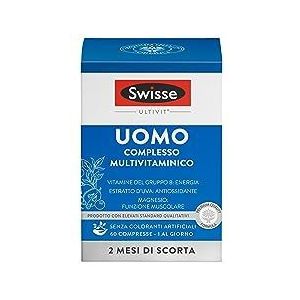 Swisse Multivitaminesupplement voor heren, 60 tabletten – multivitaminepreparaat voor mannen met vitaminen, mineralen en natuurlijke kruiden