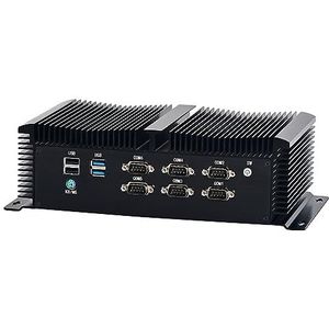 HSIPC Comet Lake i7 8 Core 10870H industrail PC, Fanless PC, IPC met 6 COM, 3 HDMI, 2 GBE, GPIO, USB WiFi inbegrepen