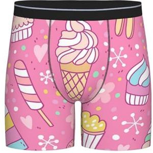 GRatka Boxer slips, heren onderbroek boxershorts, been boxer slips grappig nieuwigheid ondergoed, roze zomer ijs, zoals afgebeeld, XXL