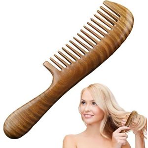 Gmokluytw Houten, sandelhout - walnoothout ontwarrende kammen,Sandelhout ontwarrende, haarstyling tools voor vrouwen, hoofdhuid massageapparaat voor lang haar