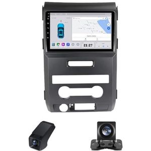 Autoradio 2Din Bluetooth met Carplay en Android Auto,geldt voor Ford F150 P415 Raptor 2008-2014 9 inch met touchscreen stereo auto ondersteunt GPS stuurbediening Achteruitrijcamera(A,NF-2)