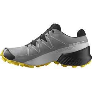 Salomon SPEEDCROSS GORE-TEX heren Hiking Shoe,Sharkskin / Black / Lemon,45 1/3 EU