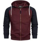 INDICODE JEANS Sweatvest ' Pulko '  navy / bordeaux