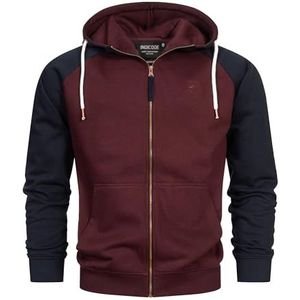INDICODE JEANS Sweatvest ' Pulko '  navy / bordeaux