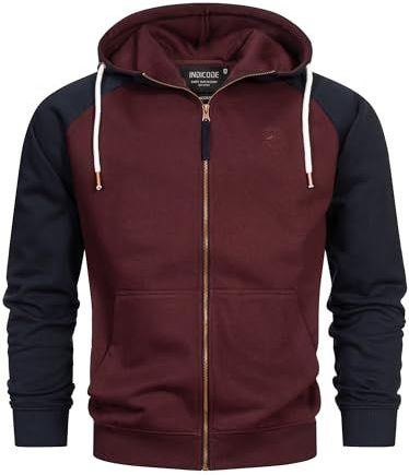 INDICODE JEANS Sweatvest ' Pulko '  navy / bordeaux