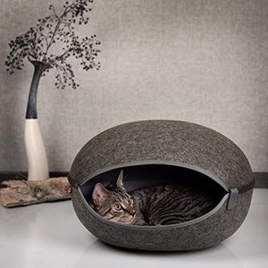 CanadianCat Company ® | CATS NEST uni-antraciet - bed Cat Cave Cat met stijl | ca. 52 x 45 x 33 cm