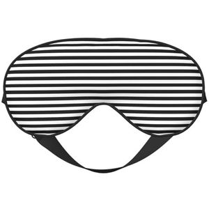 Strepen Zwart Wit Print Zacht Oogmasker Gunstig Blok Licht Nap Nachtgebruik Reizen Camping Meditatie Yoga