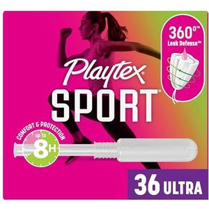 Playtex - Ultra Absorberende Sportpads - 36 Stuks - Geurvrij - 360° Lekbescherming