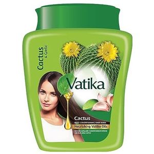 Vatika Naturals Multivitamine Cactus Haarmasker - 500g | Voor haarvalcontrole | Verrijkt met goedheid van Cactus, Knoflook, Ghergir | Gemengd met Vitale Multivitaminen