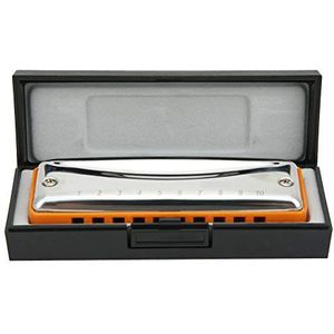 Blues-mondharmonica, Db Key 10-holes professioneel mondharmonica, mondharmonica-muziekinstrument(oranje)