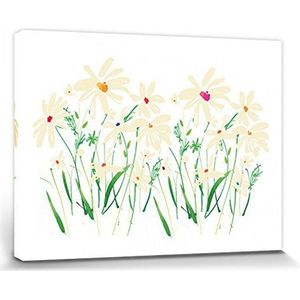 1art1 Bloemen Poster Kunstdruk Op Canvas Marguerites And Daisies, Summer Thornton Muurschildering Print XXL Op Brancard | Afbeelding Affiche 80x60 cm