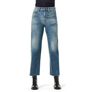 G-Star Raw Tedie Ultra High Waist Ripped Ankle Straight spijkerbroek dames , Faded Spruce Blue C300-c084 , 29W / 32L