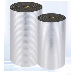 Reflecterende aluminiumfolie hittebarrière, thermische isolatieschuimrol, zelfklevende reliëfaluminiumfolie, waterdichte hittebestendige thermische barrière.(1*1m/3.2*3.2ft,15MM(THK))