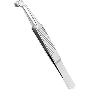 Ooglid massage pincet, ooglid massage schoonheid pincet, roestvrij staal ronde kop