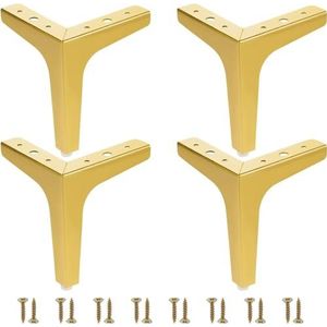 6""/15cm Gouden Meubelpoten, 4 Moderne Metalen Driehoek Meubelpoten DIY Vervanging voor Kast Kast Sofa Bank Stoel Ottomaanse