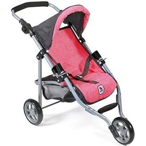 Bayer Chic 2000 - Poppenwagen Jogger Lola - Melange Antraciet Pink