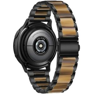 20 mm band geschikt for Samsung Galaxy Watch 3 41 mm 45 mm Actief 2 40 mm 44 mm Gear S3 staal + harsband geschikt for Huawei GT3 22 mm geschikt for Amazfit gts 3(Color:Black Brown,Size:22mm)