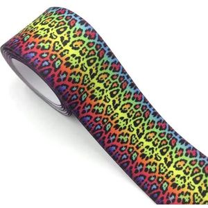 1 meter 1/1,5 inch kleurrijke luipaardprint elastische bandjes DIY kledingstuk tailleband riem naaien accessoires-GE042-25mm