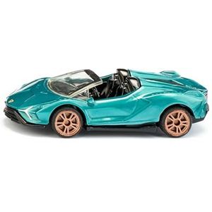 siku 1571, Lamborghini Sián Roadster, speelgoedauto, metaal/kunststof, turquoise metallic, rubberen banden, sportieve velgen, open dak